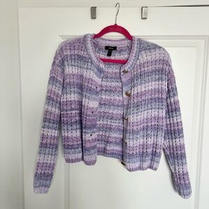 Aqua Striped Women's Sweater